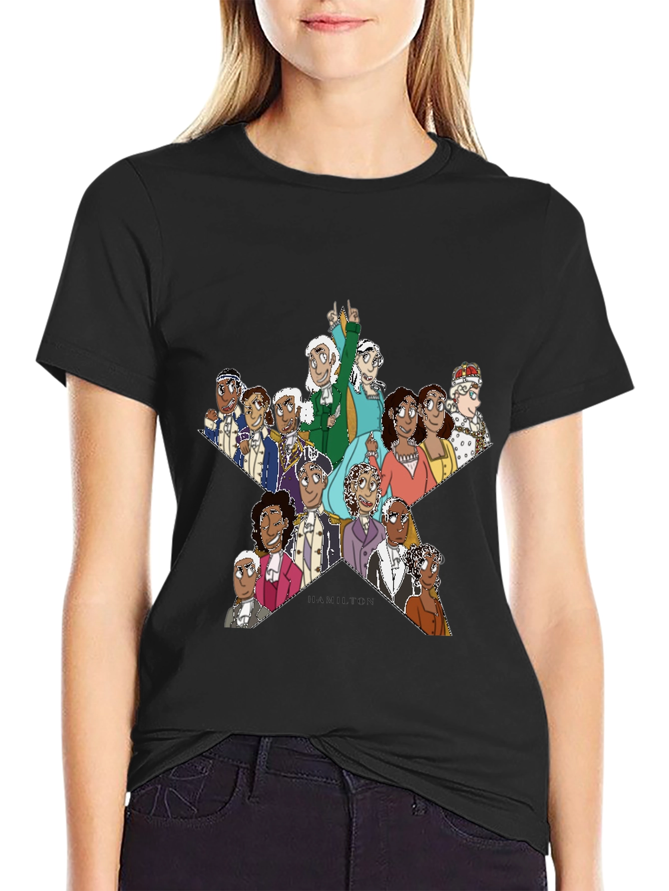Hamilton Star Graphic T-Shirt - Black