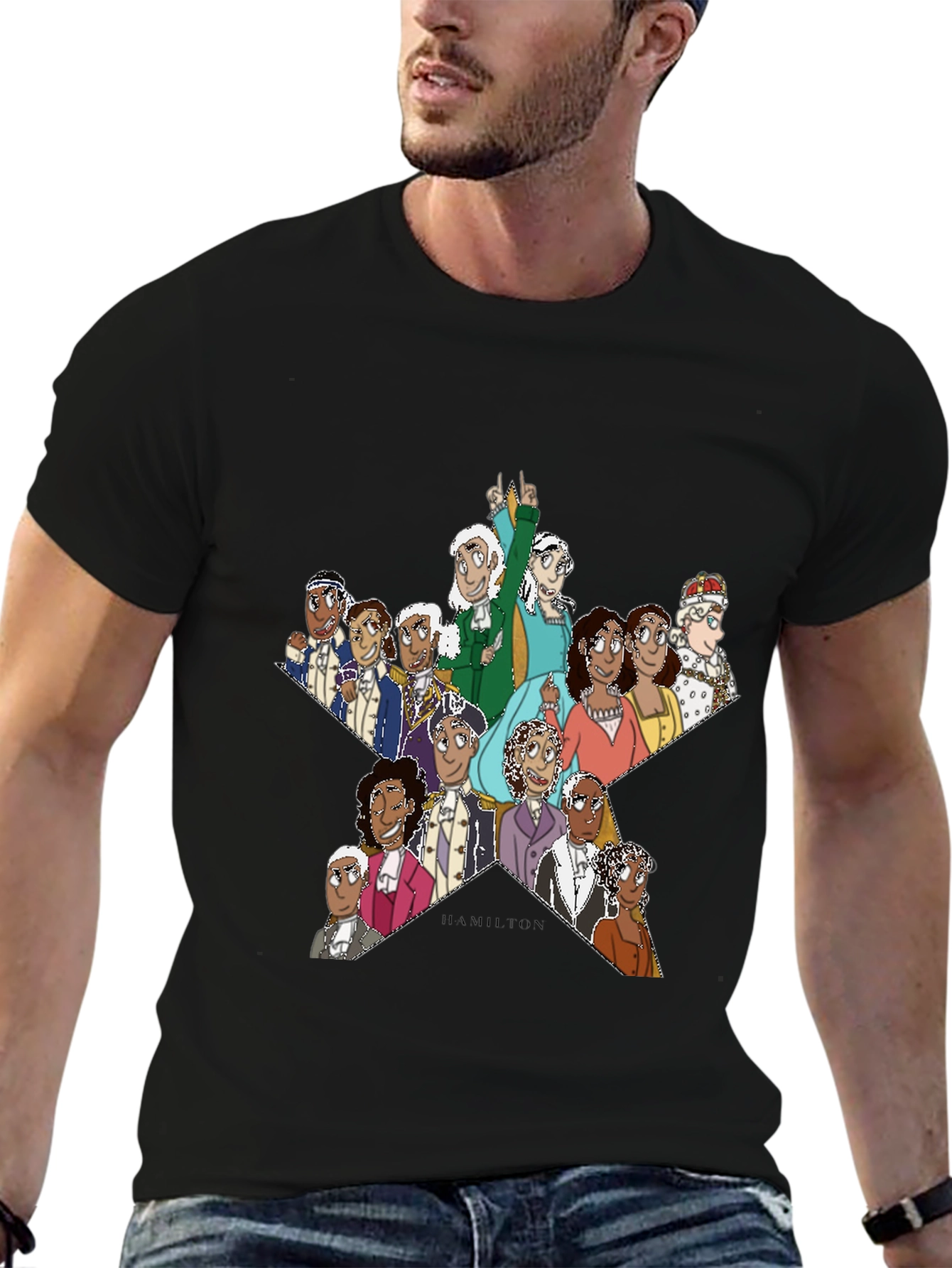Hamilton Star Graphic T-Shirt - Black