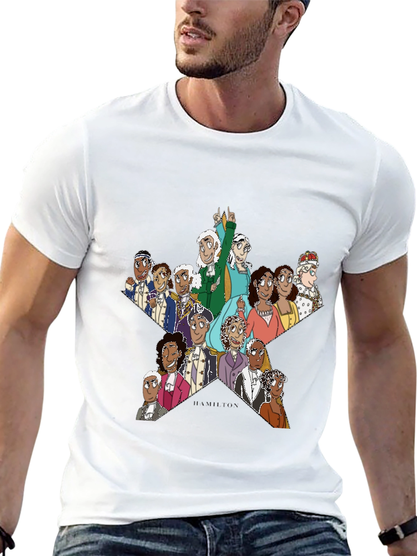Hamilton Star Graphic T-Shirt - Black