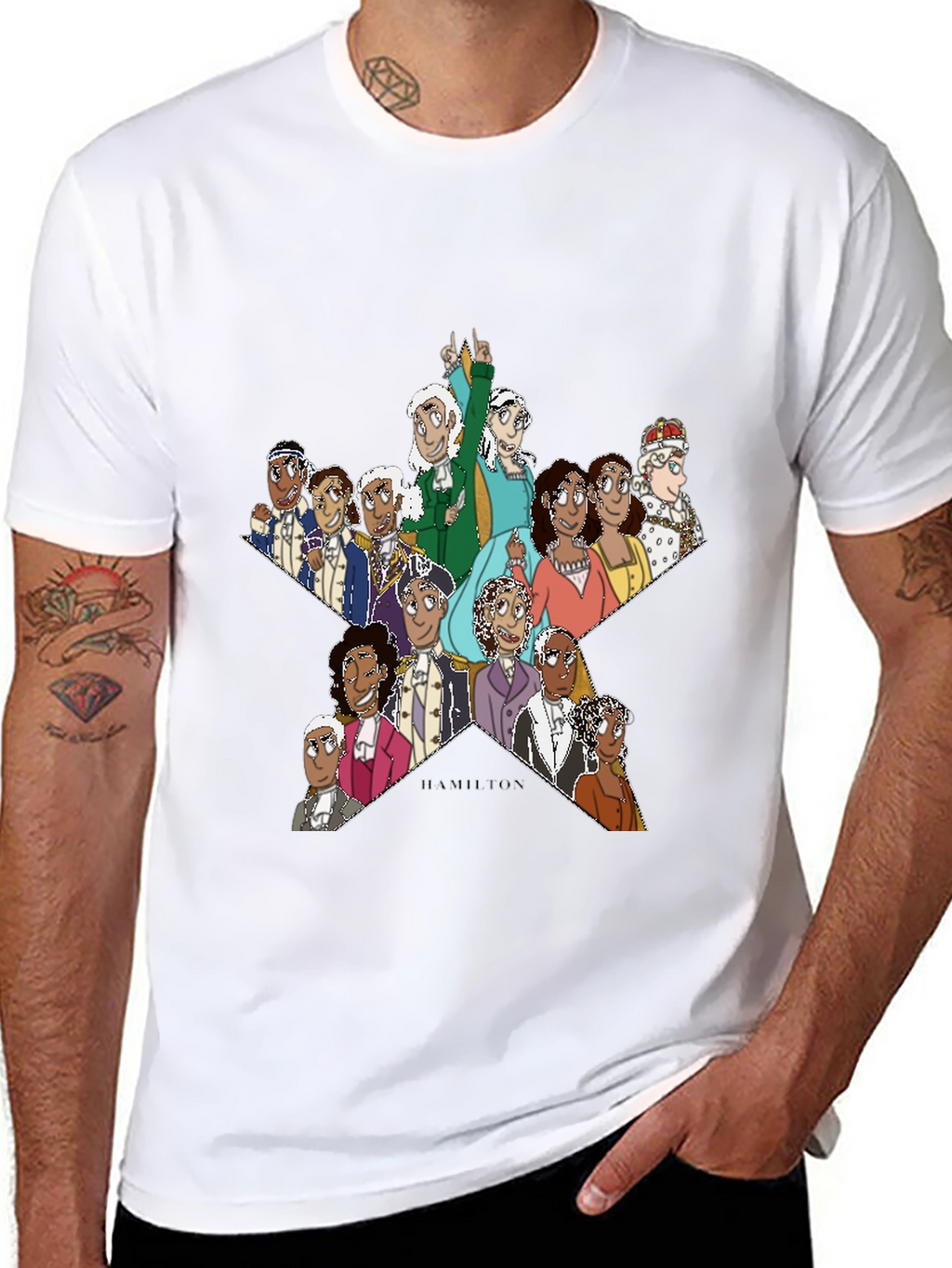 Hamilton Star Graphic T-Shirt - Black