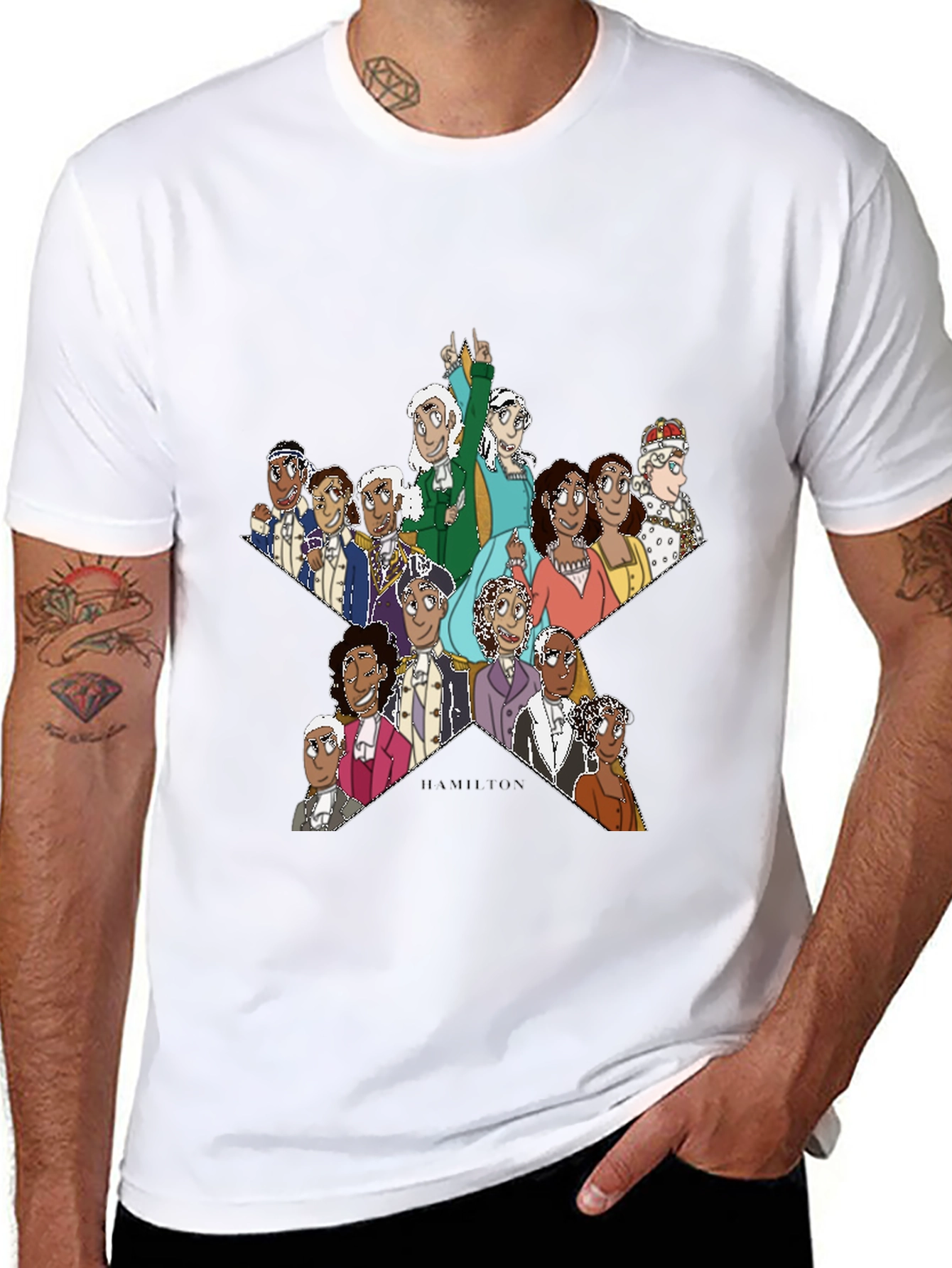 Hamilton Star Graphic T-Shirt - Black