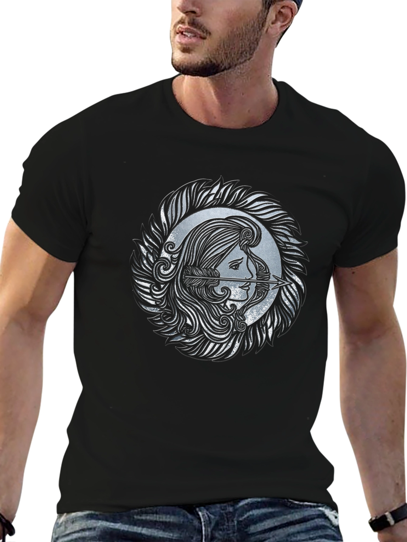 Archer Woman Graphic Tee - Stylish Black T-Shirt
