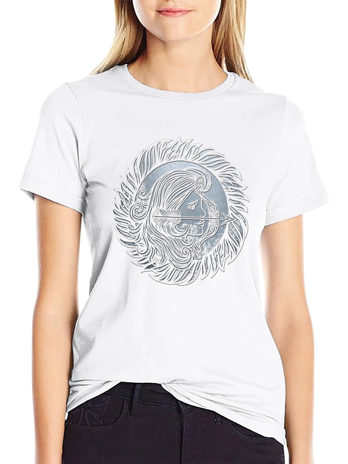 Archer Woman Graphic Tee - Stylish Black T-Shirt