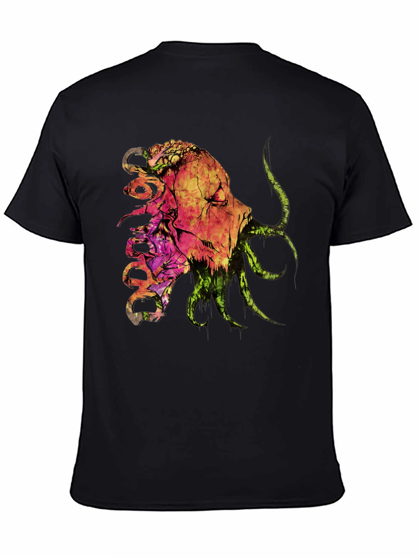 Horror Graphic Print Black T-Shirt