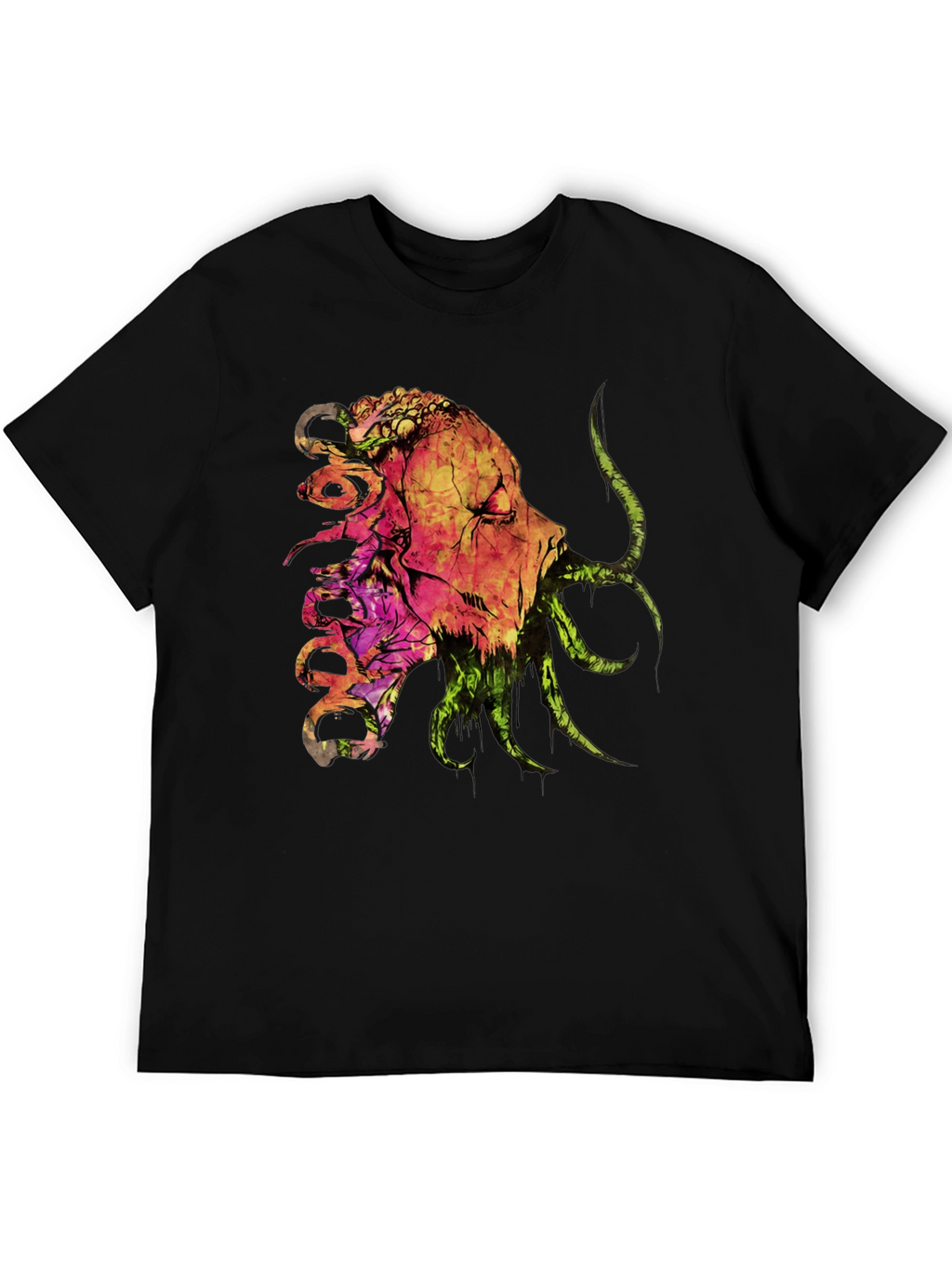 Horror Graphic Print Black T-Shirt