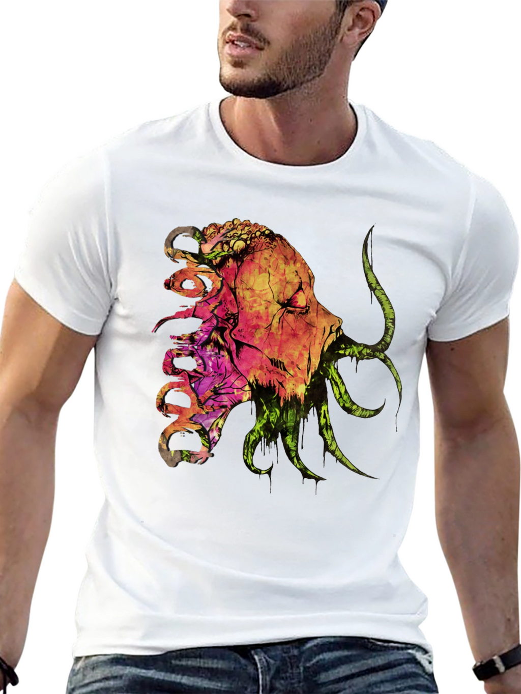 Horror Graphic Print Black T-Shirt