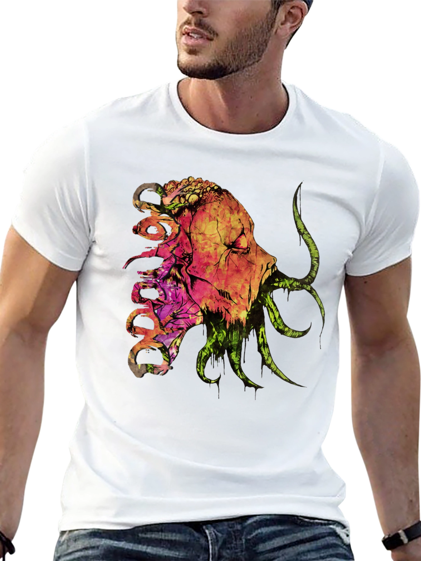 Horror Graphic Print Black T-Shirt