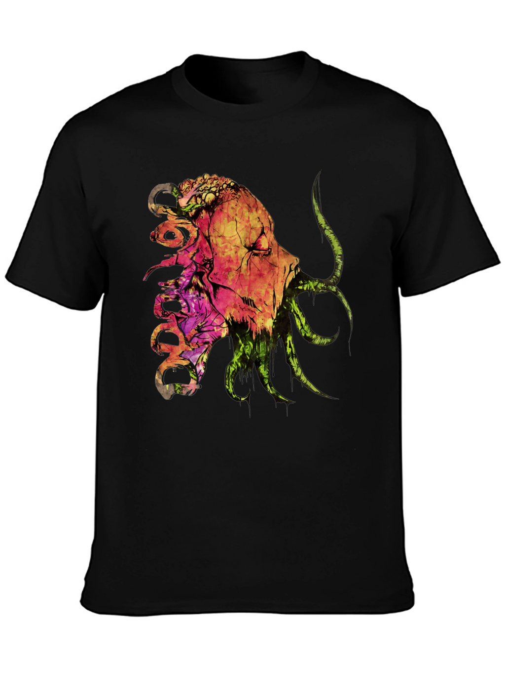 Horror Graphic Print Black T-Shirt