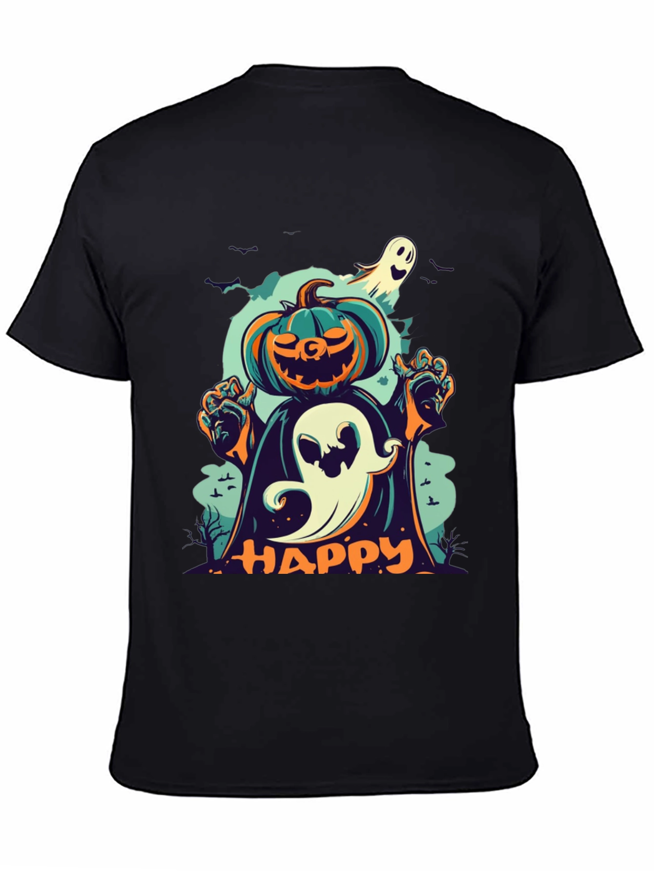 Happy Halloween Pumpkin Ghost T-Shirt