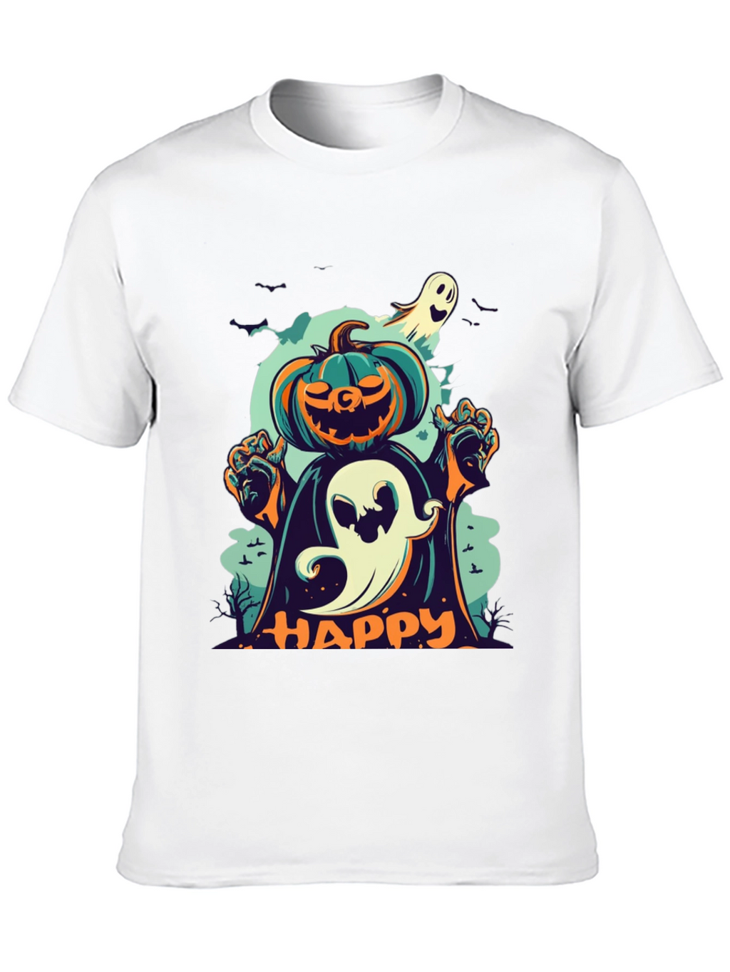 Happy Halloween Pumpkin Ghost T-Shirt