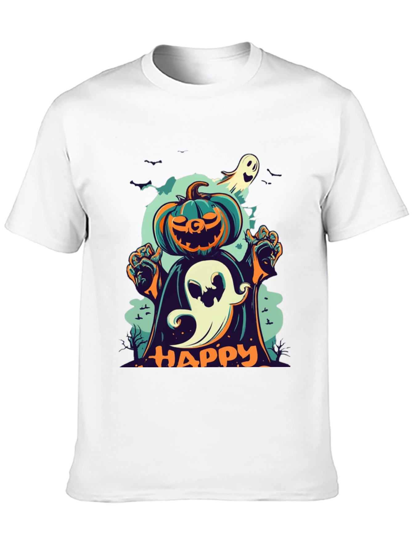 Happy Halloween Pumpkin Ghost T-Shirt