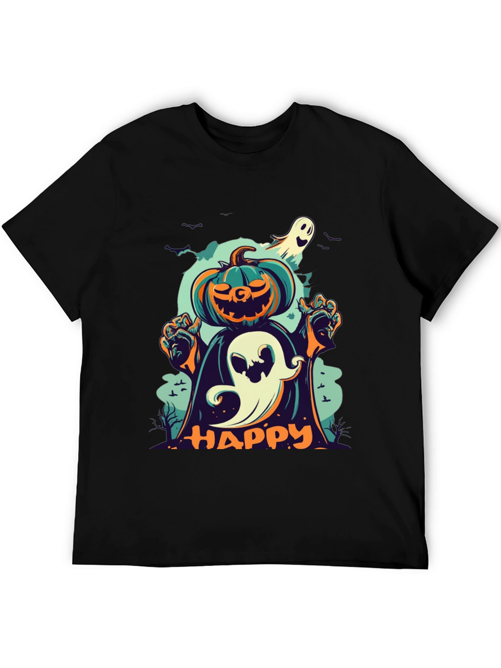 Happy Halloween Pumpkin Ghost T-Shirt