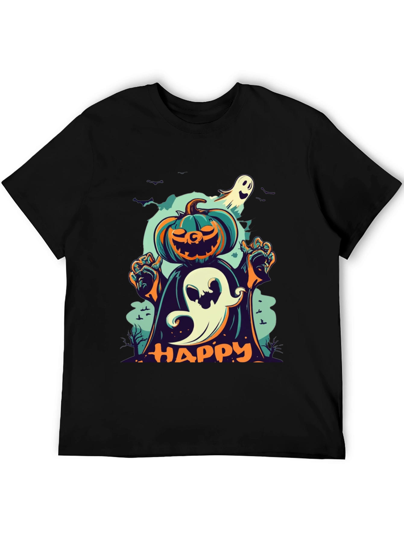 Happy Halloween Pumpkin Ghost T-Shirt