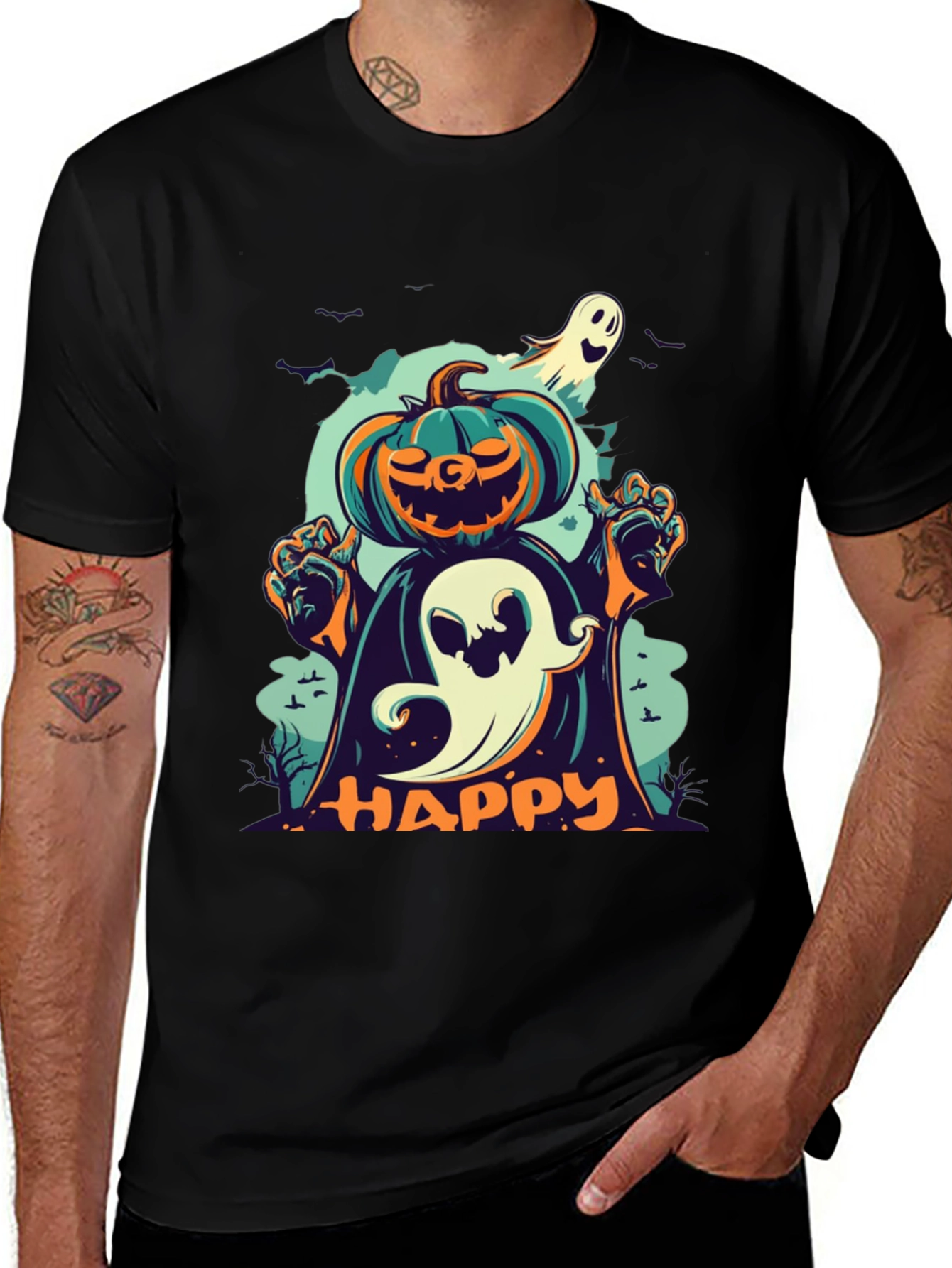 Happy Halloween Pumpkin Ghost T-Shirt