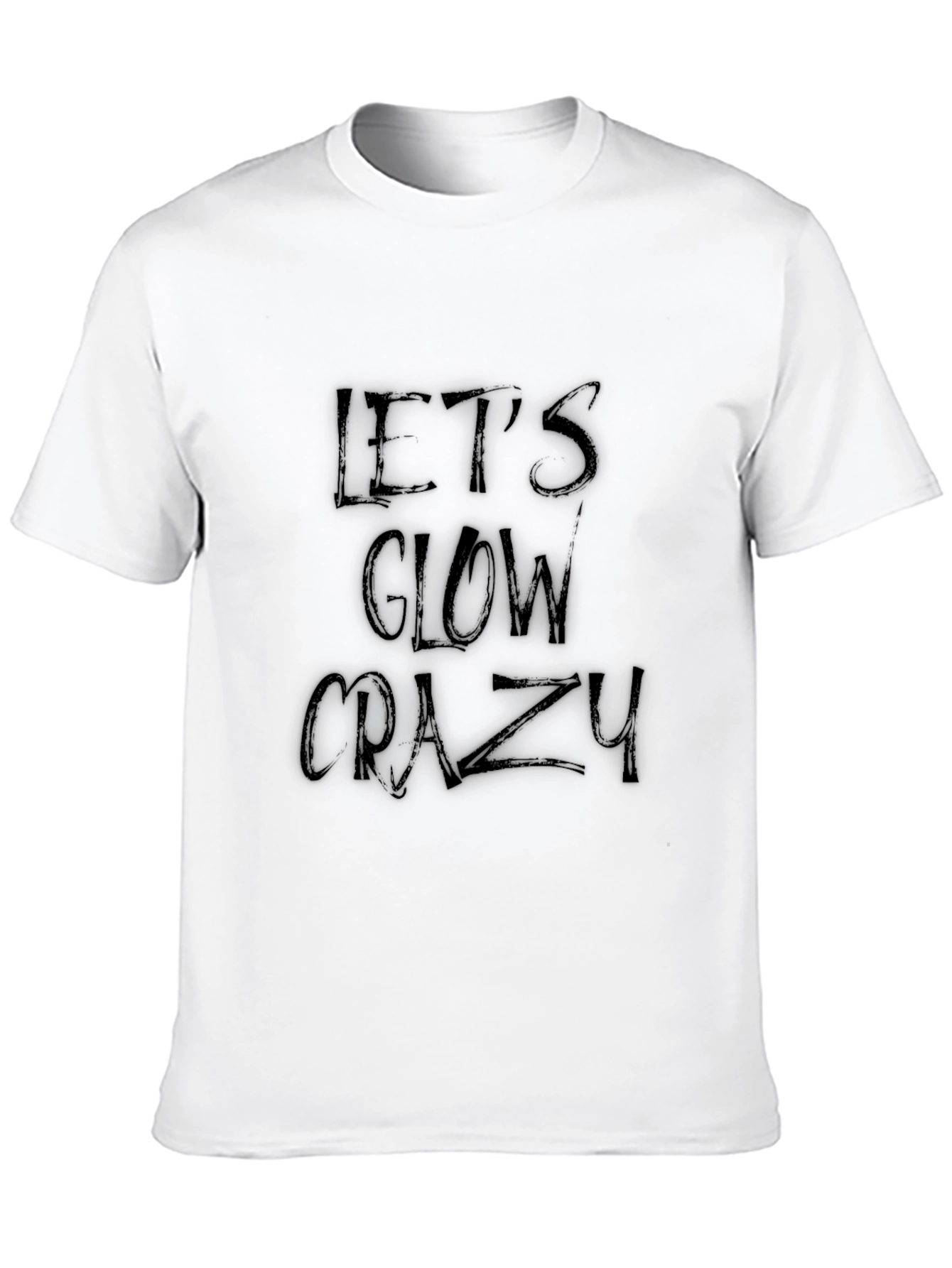 Lets Glow Crazy Black Graphic Tee