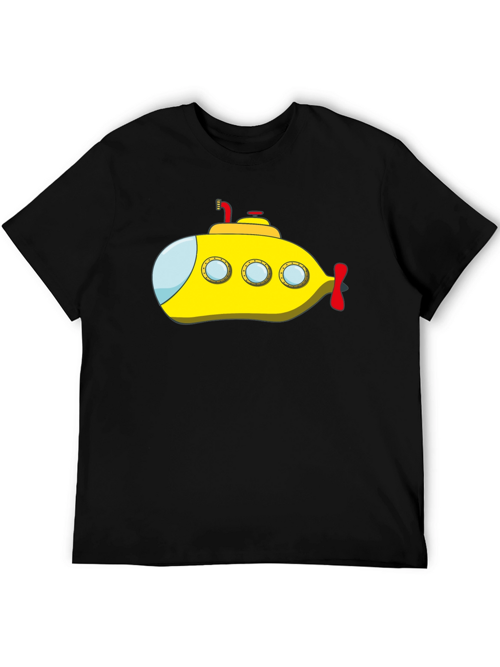 Yellow Submarine Graphic Tee - Black Cotton T-Shirt
