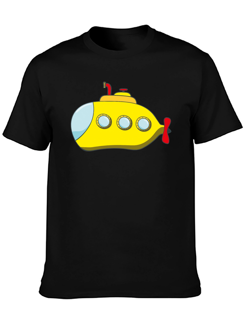 Yellow Submarine Graphic Tee - Black Cotton T-Shirt
