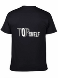 Top Shelf Graphic Tee - Stylish Mens Black T-Shirt