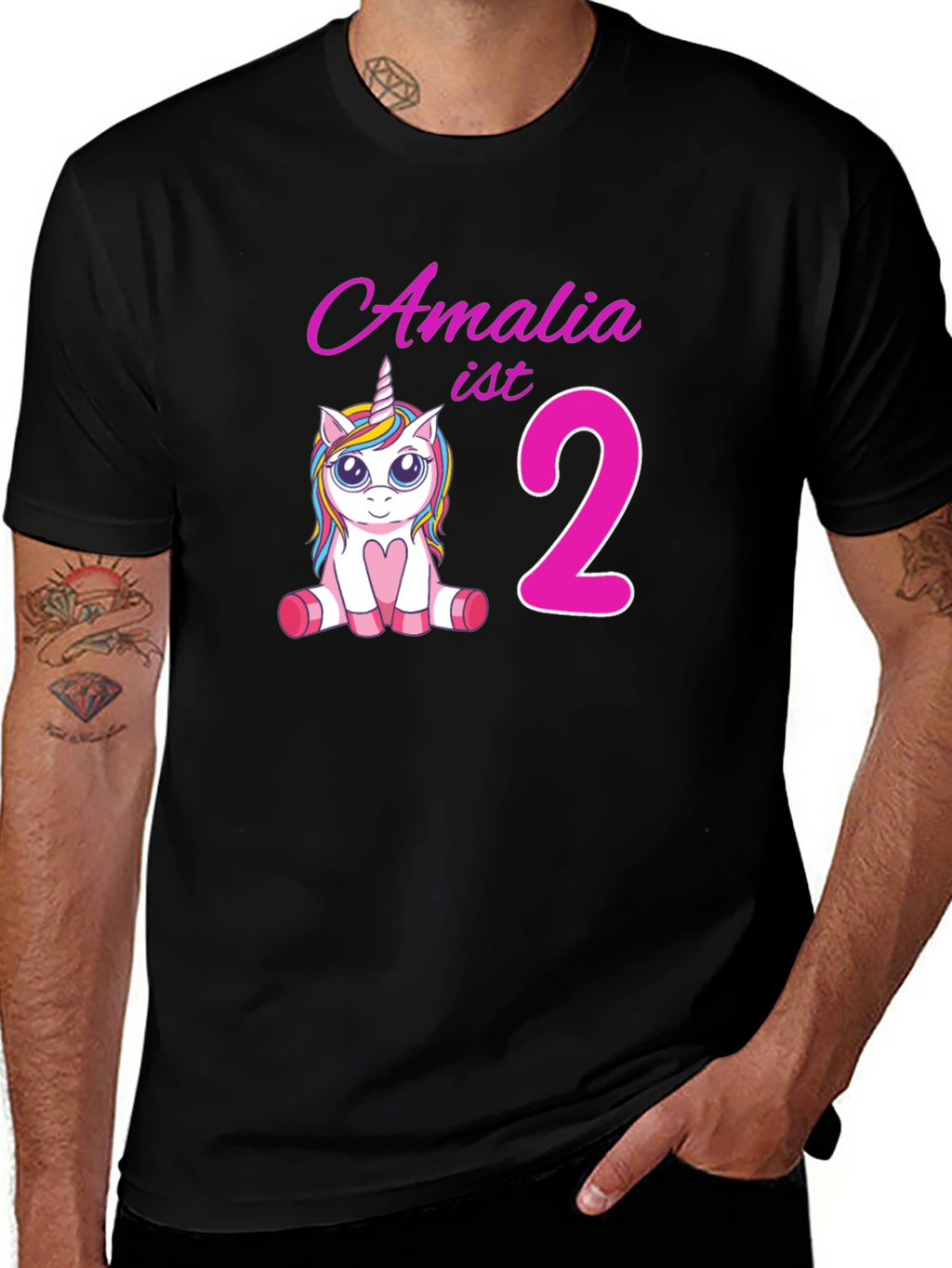 Amalia 2nd Birthday Unicorn T-Shirt