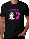 Amalia 2nd Birthday Unicorn T-Shirt