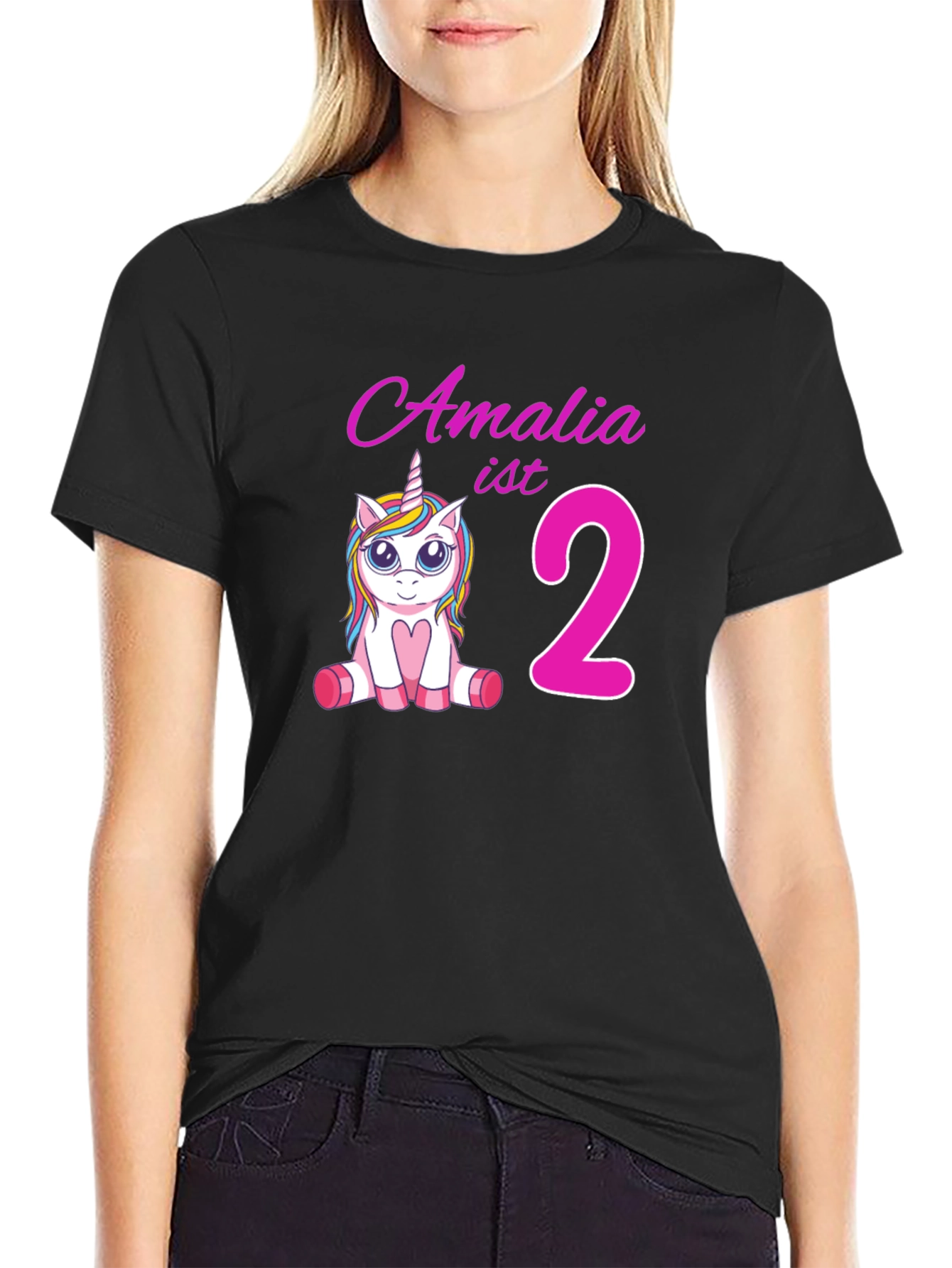 Amalia 2nd Birthday Unicorn T-Shirt