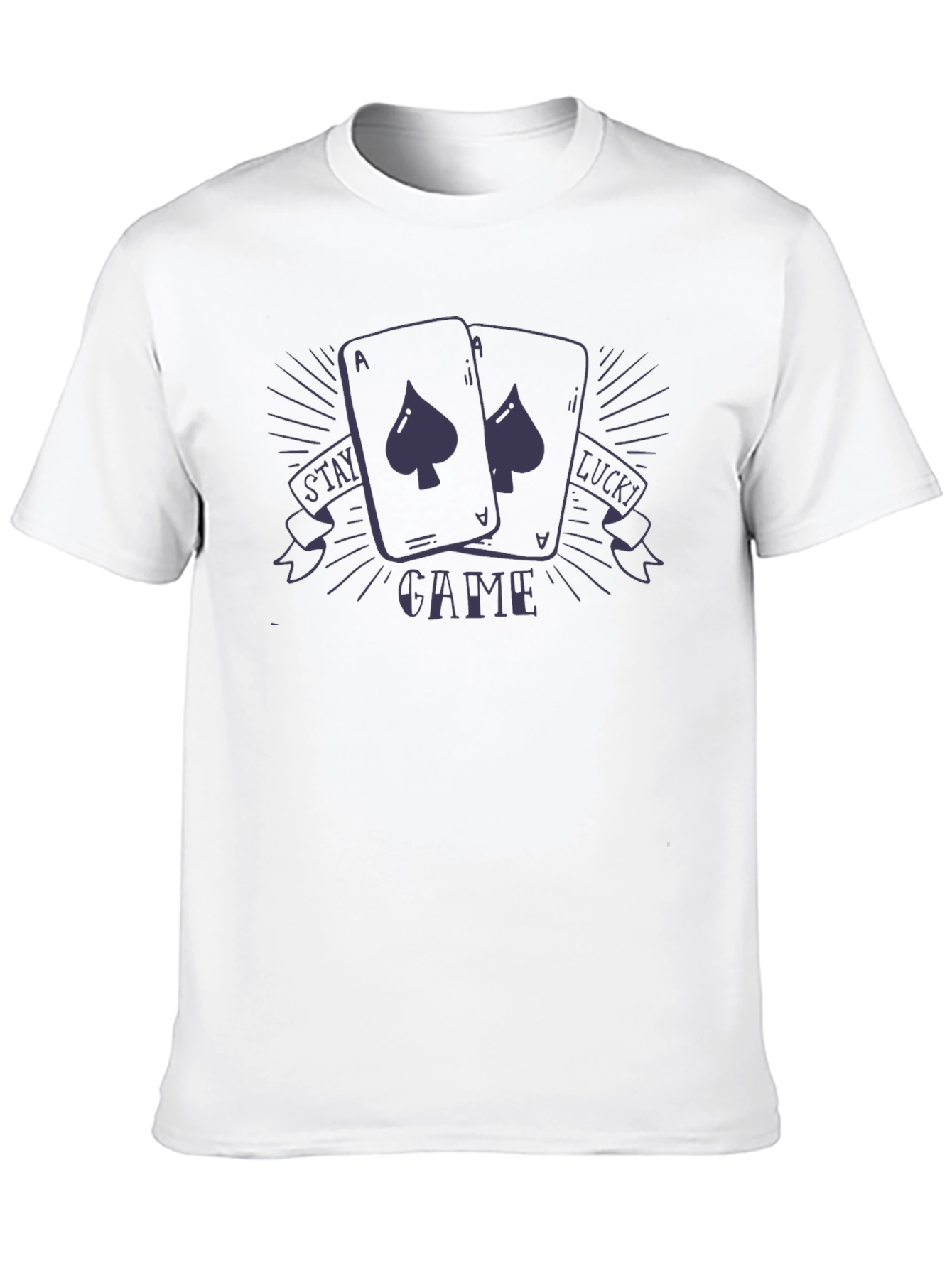 Stay Lucky Game Black Graphic Tee