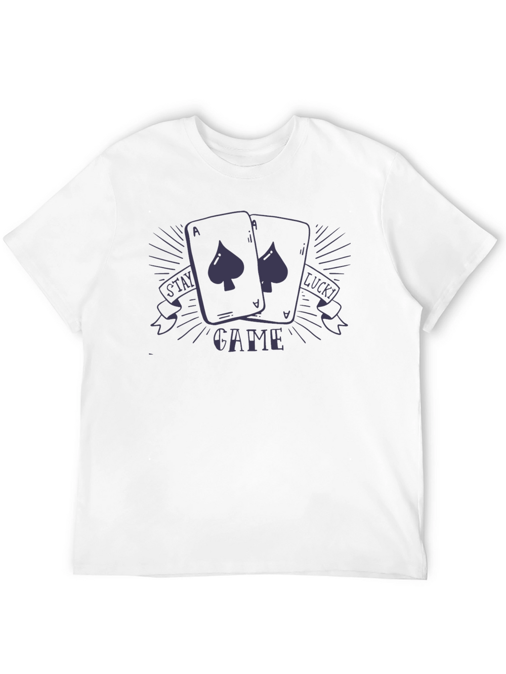 Stay Lucky Game Black Graphic Tee