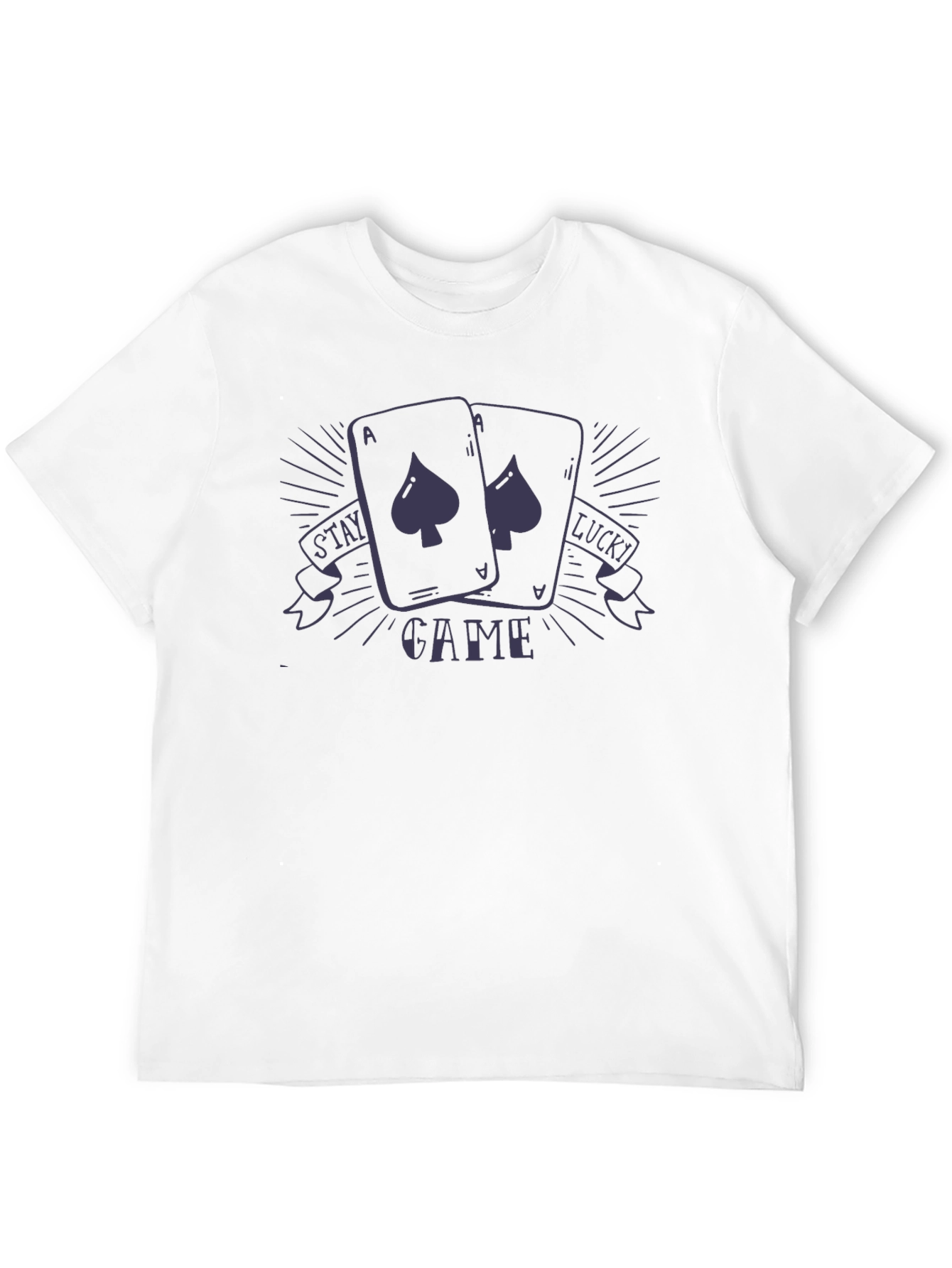 Stay Lucky Game Black Graphic Tee