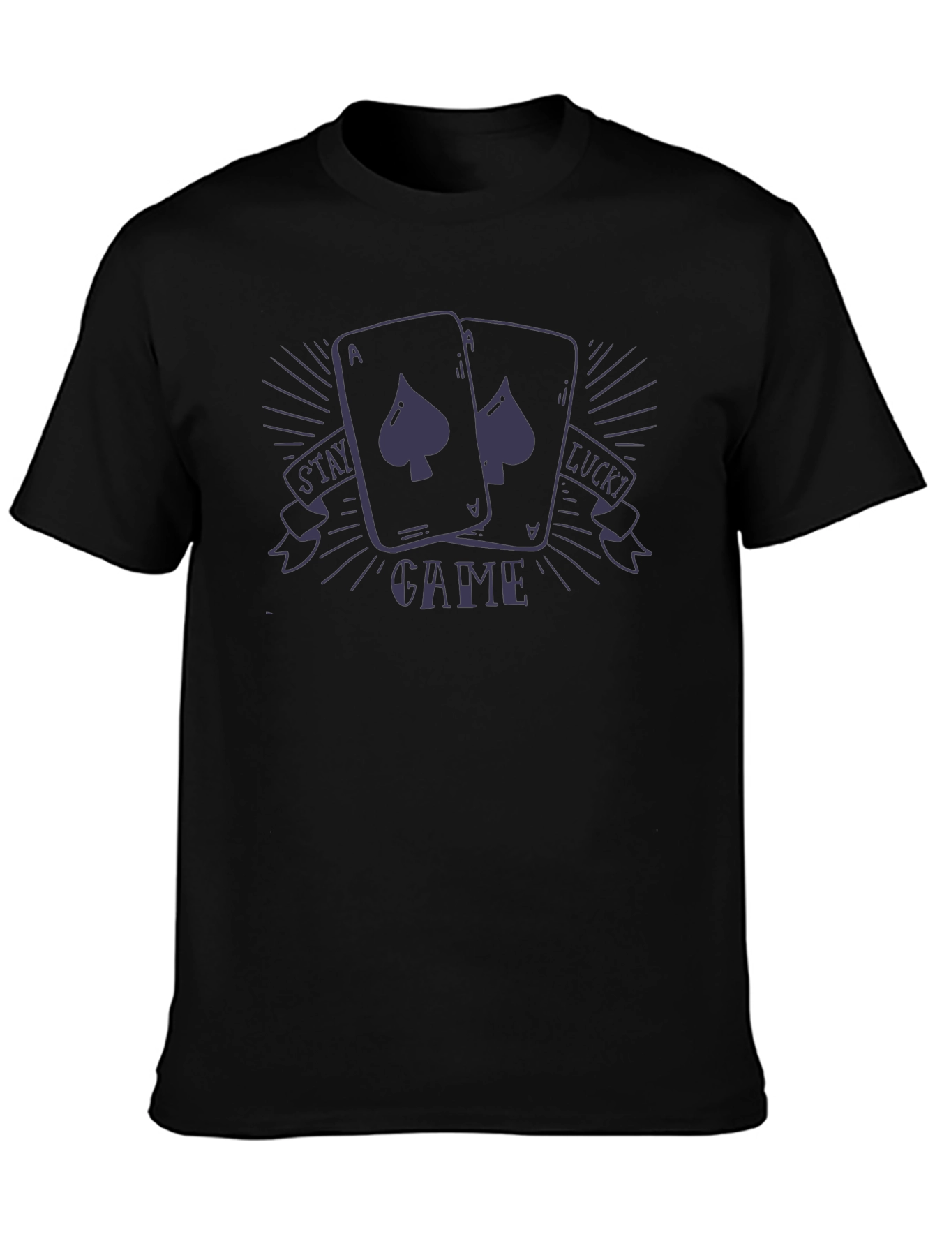 Stay Lucky Game Black Graphic Tee