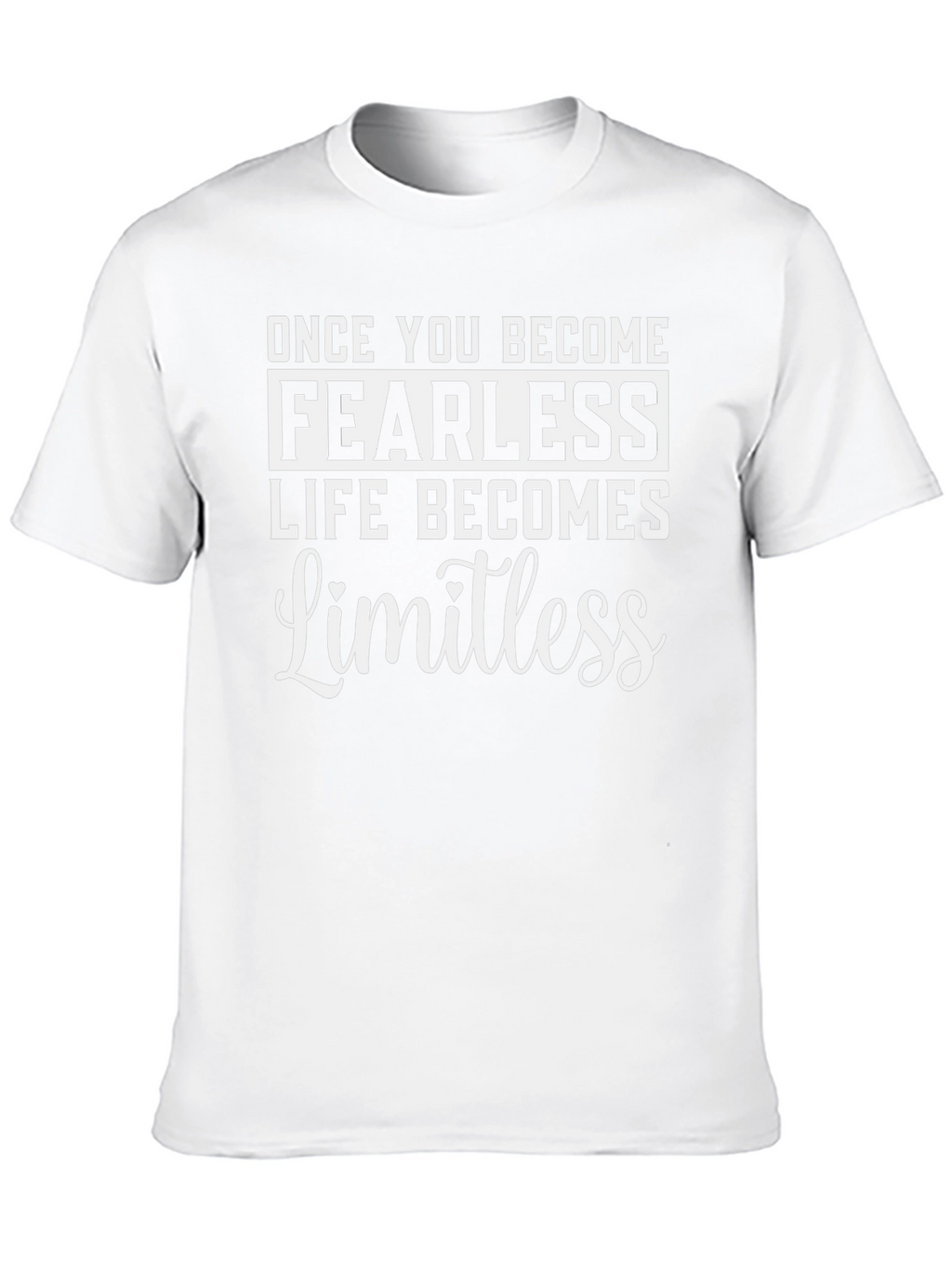 Fearless Limitless Motivational Black T-Shirt