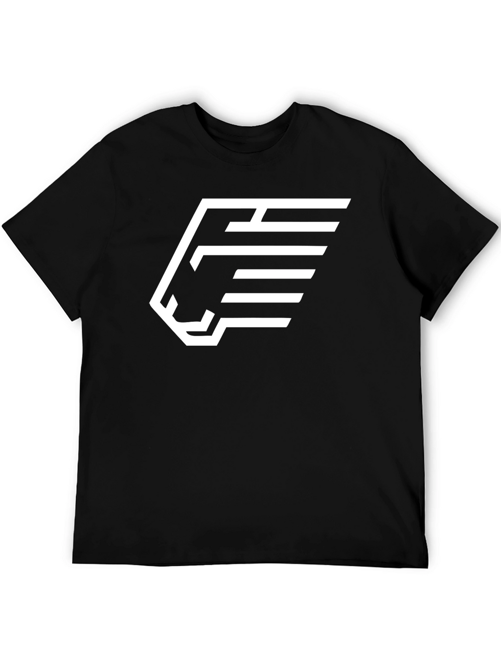 Bold Graphic Tee - Lion & Stripes Design