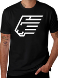 Bold Graphic Tee - Lion & Stripes Design