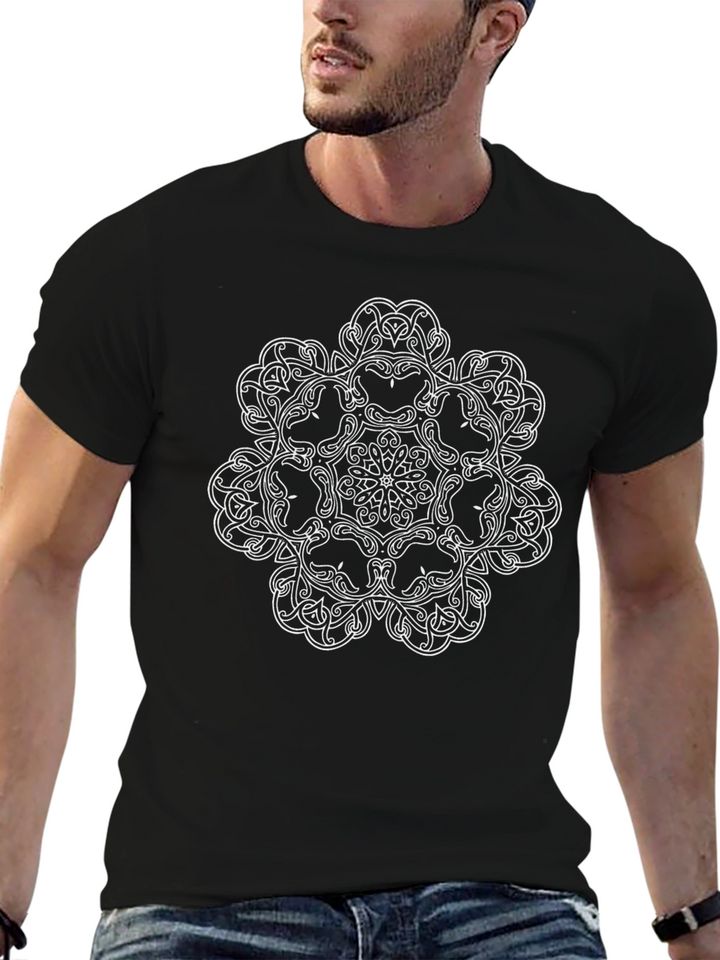 Mandala Graphic Tee - Black