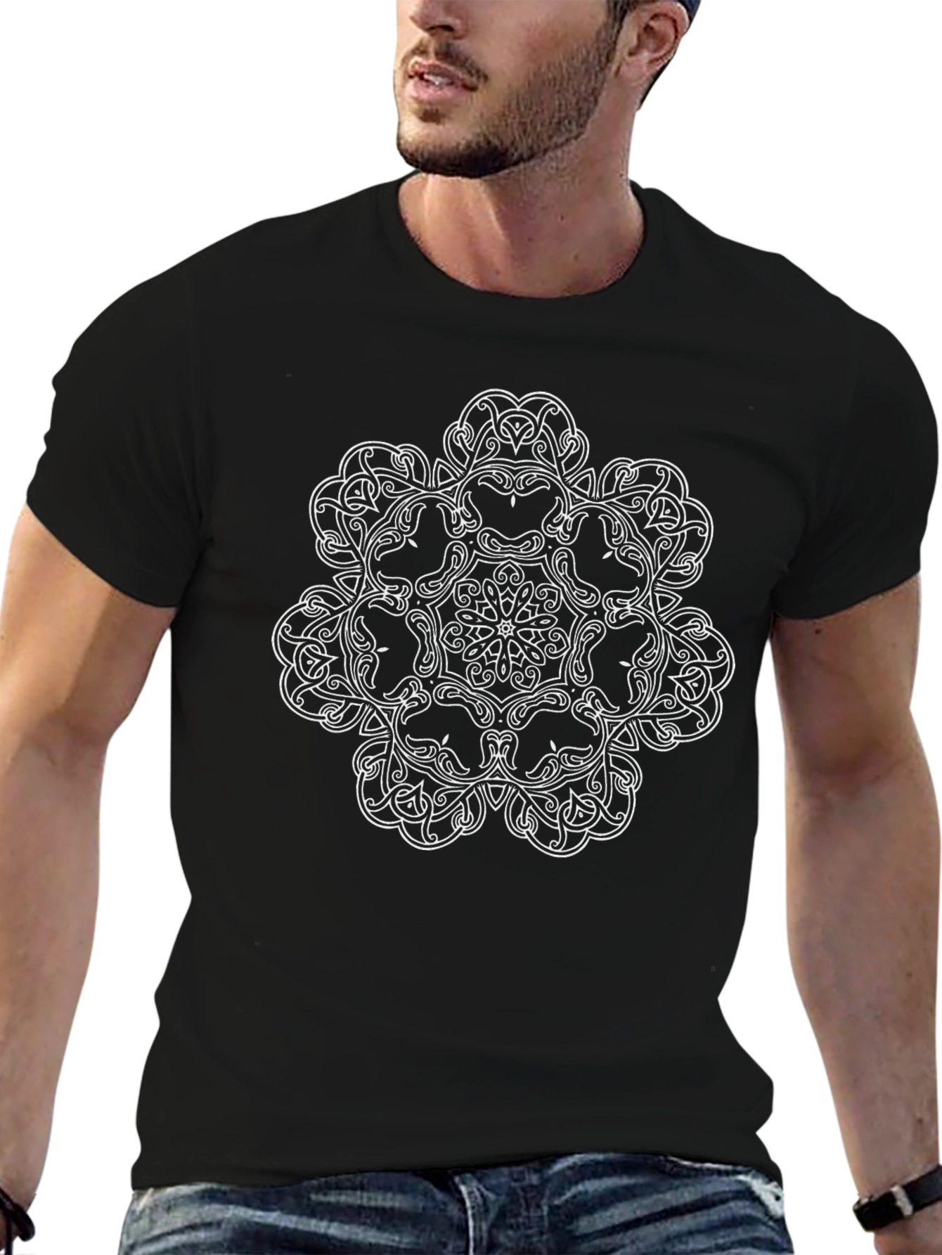 Mandala Graphic Tee - Black