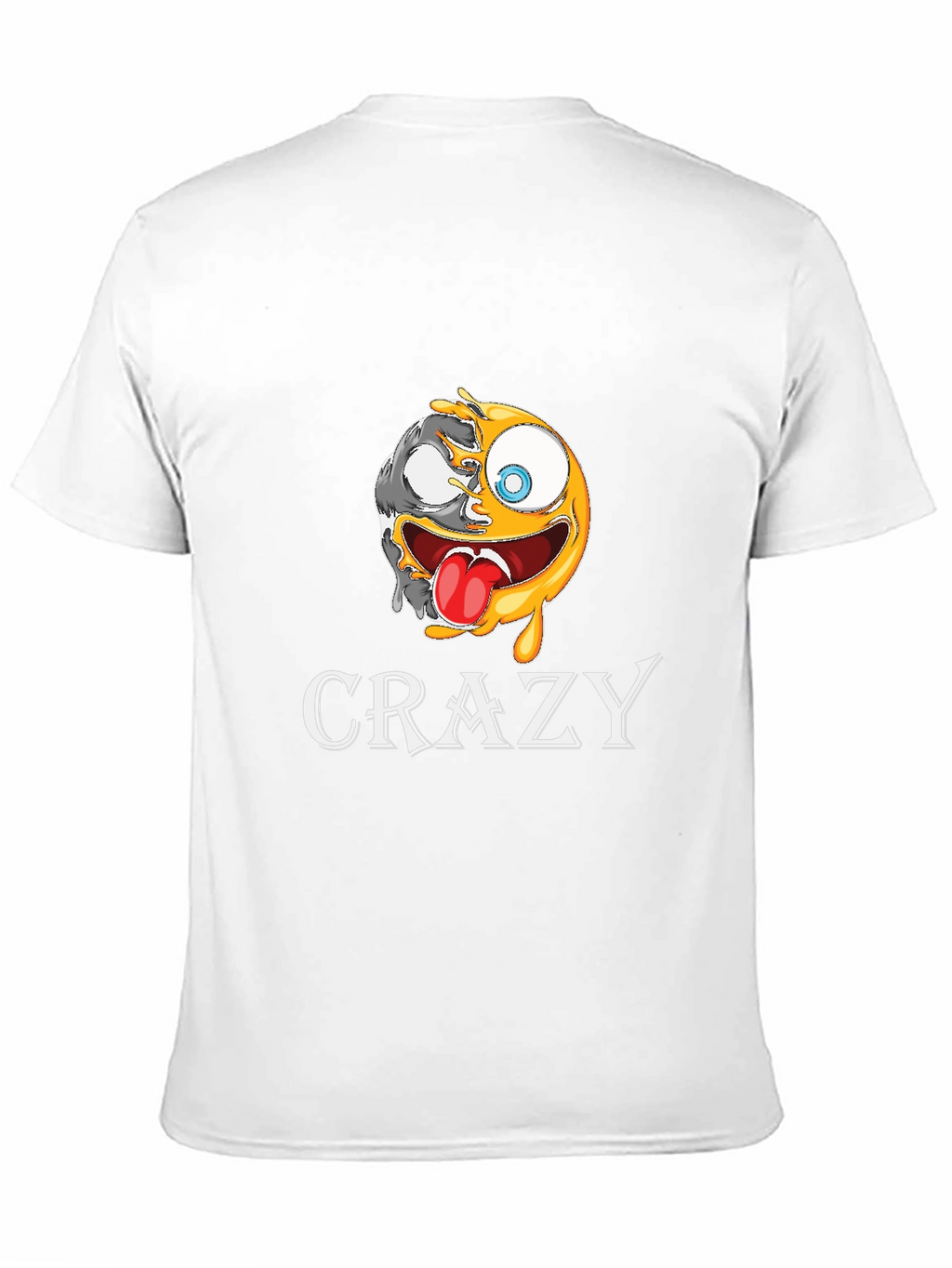 Crazy Emoji Graphic T-Shirt - Black Cotton Tee