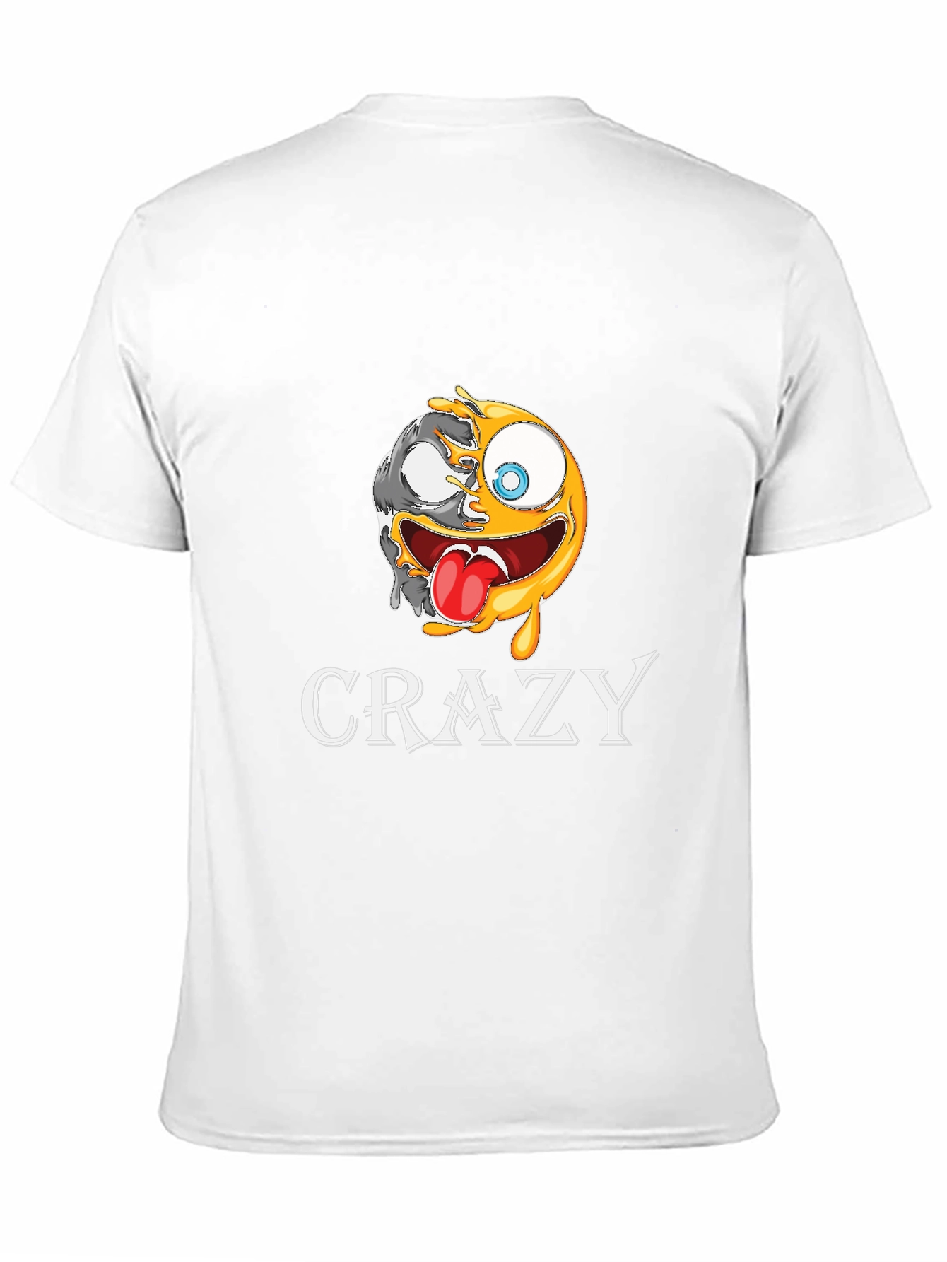 Crazy Emoji Graphic T-Shirt - Black Cotton Tee