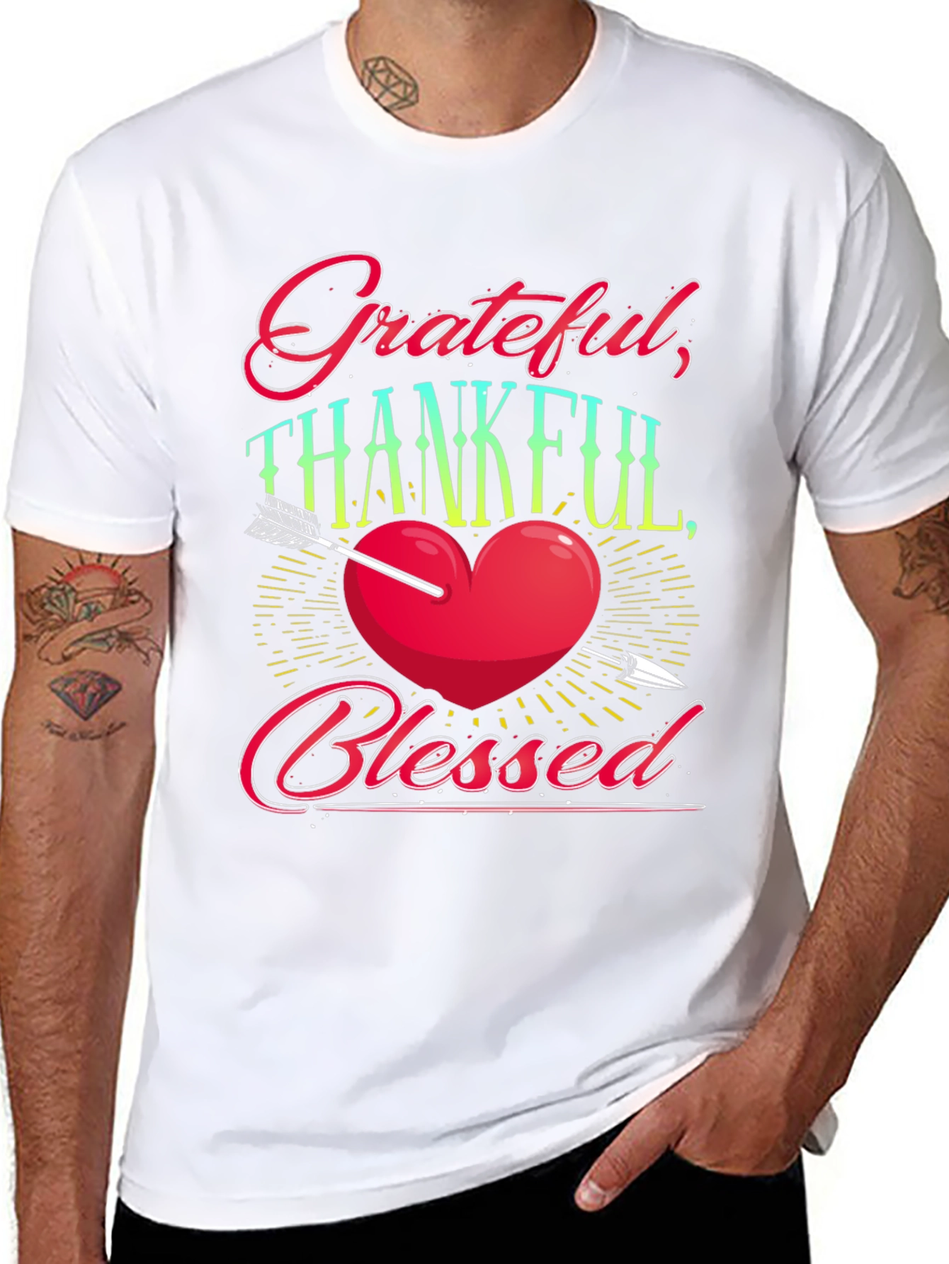 Grateful Thankful Blessed Graphic Tee
