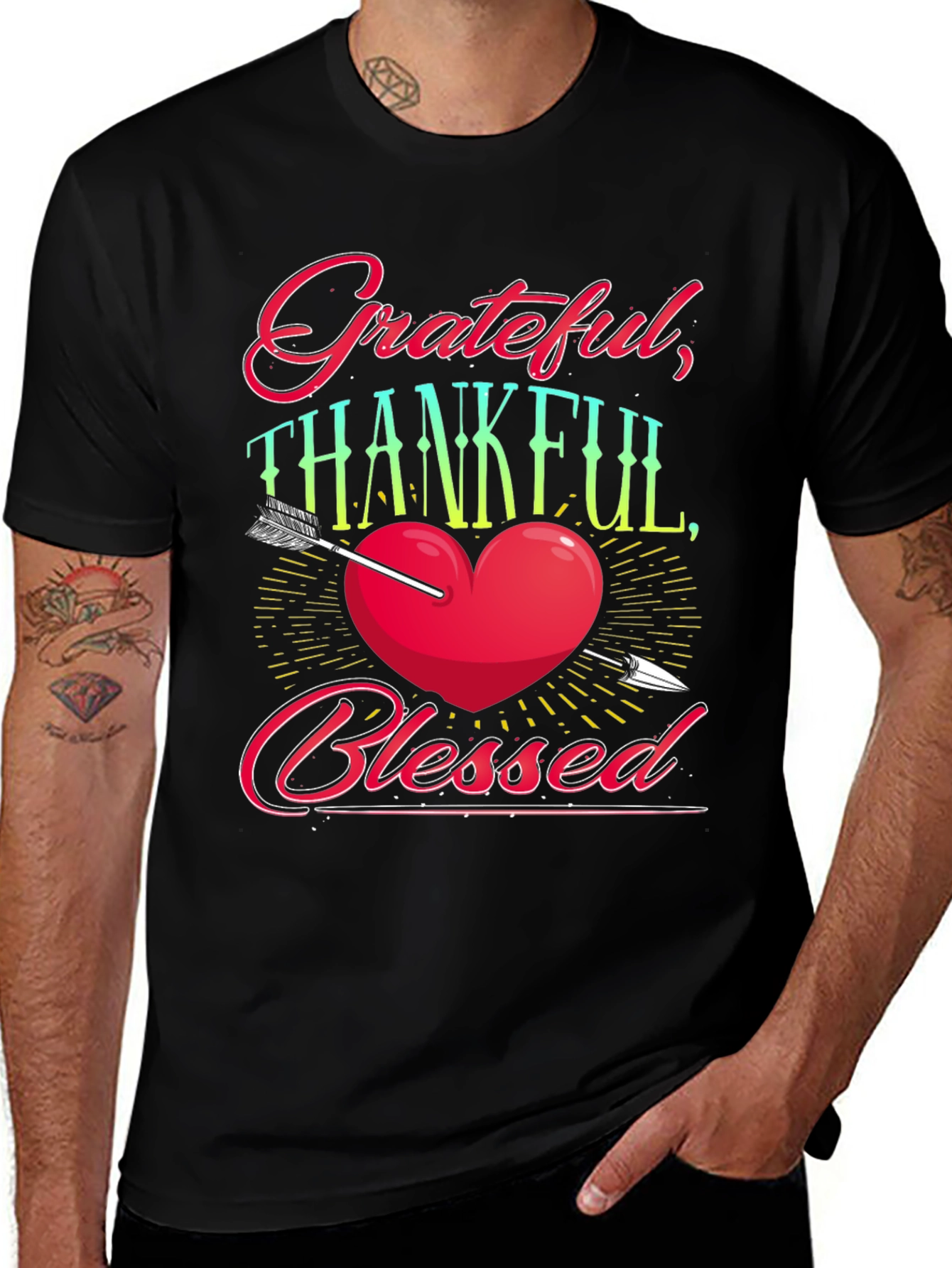 Grateful Thankful Blessed Graphic Tee