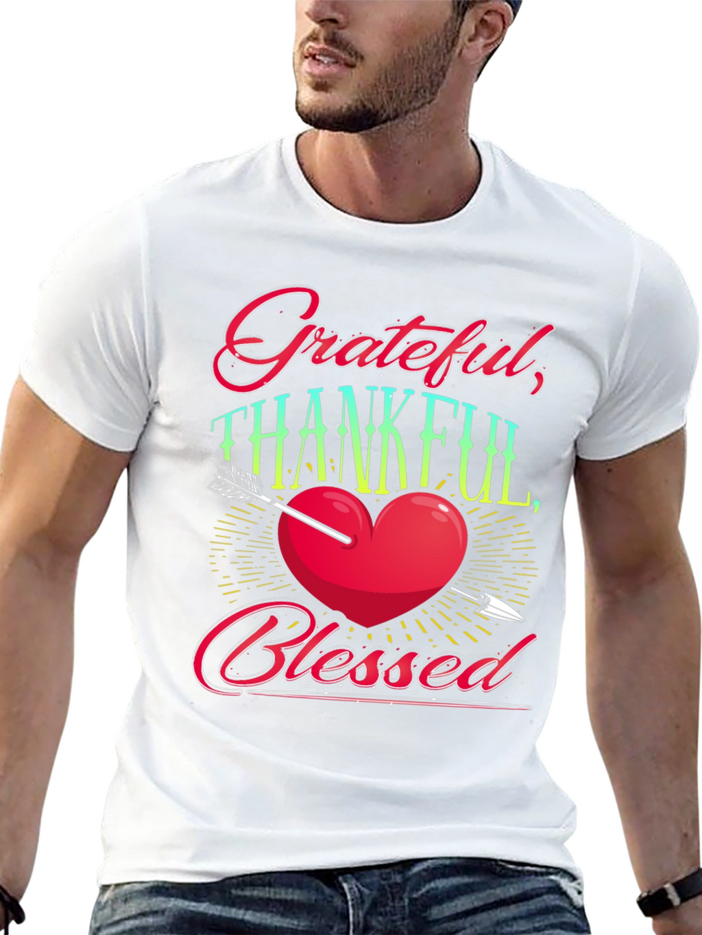 Grateful Thankful Blessed Graphic Tee