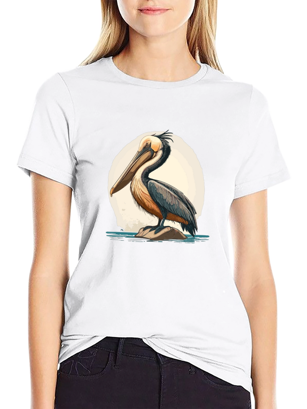 Pelican Graphic Tee - Unique Bird Design