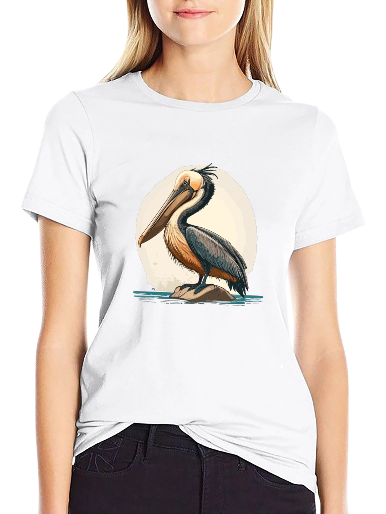 Pelican Graphic Tee - Unique Bird Design