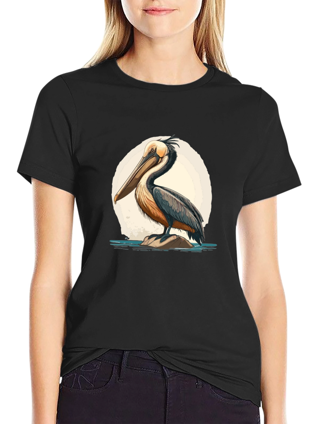 Pelican Graphic Tee - Unique Bird Design