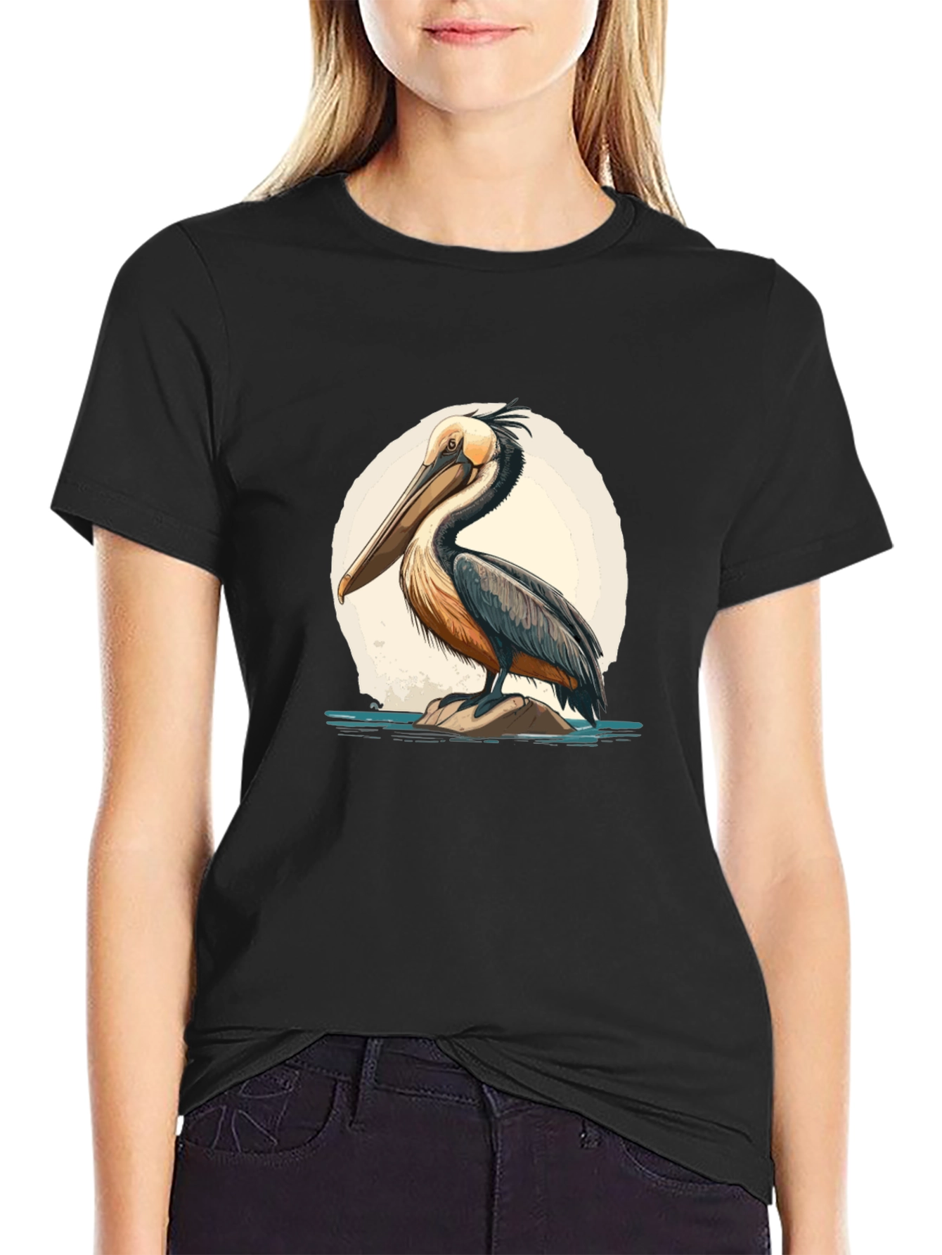 Pelican Graphic Tee - Unique Bird Design