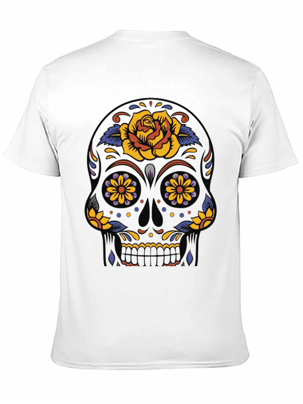 Day of the Dead Skull Graphic Tee - Black