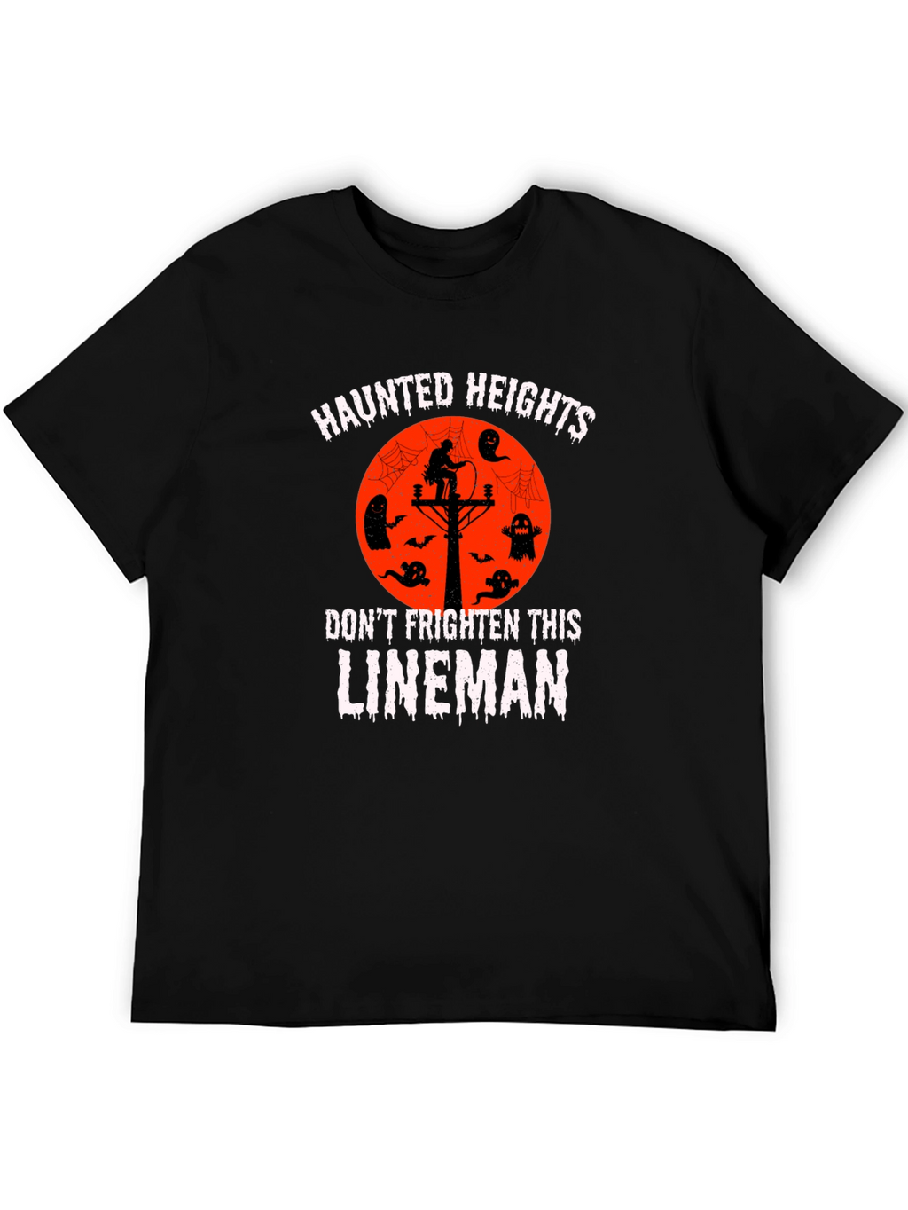 Haunted Heights Lineman Halloween T-Shirt