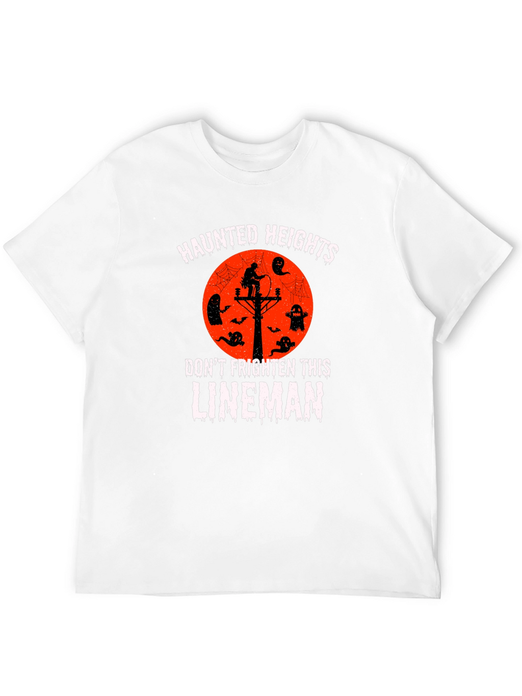 Haunted Heights Lineman Halloween T-Shirt
