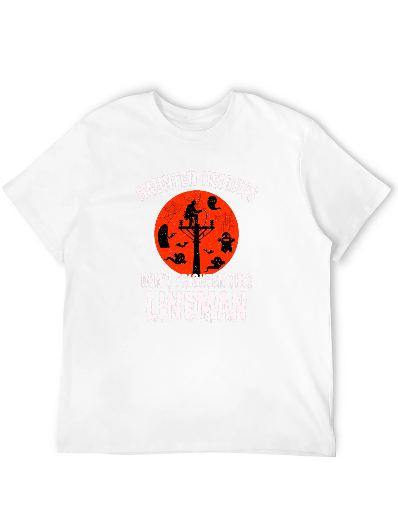 Haunted Heights Lineman Halloween T-Shirt