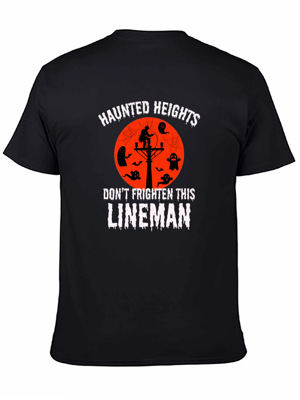 Haunted Heights Lineman Halloween T-Shirt