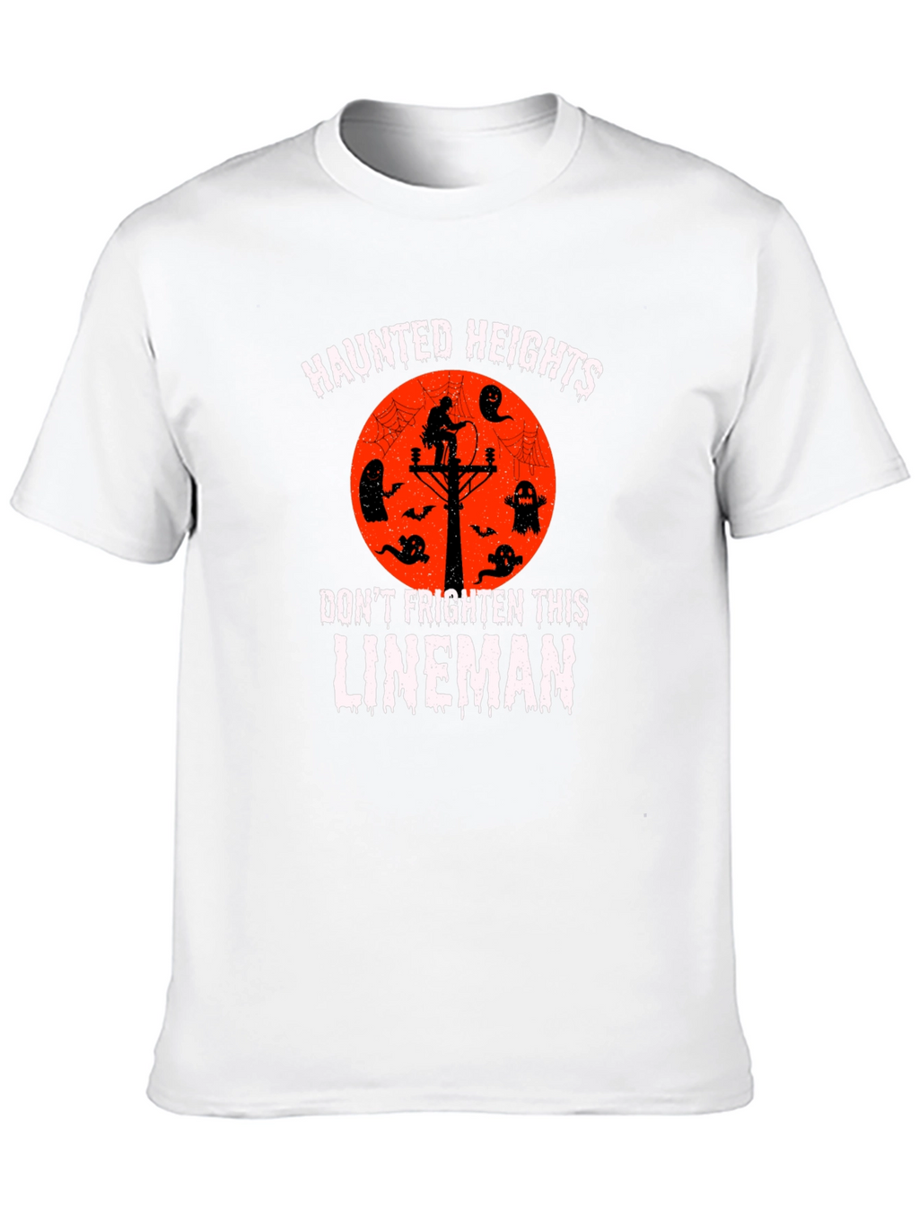Haunted Heights Lineman Halloween T-Shirt