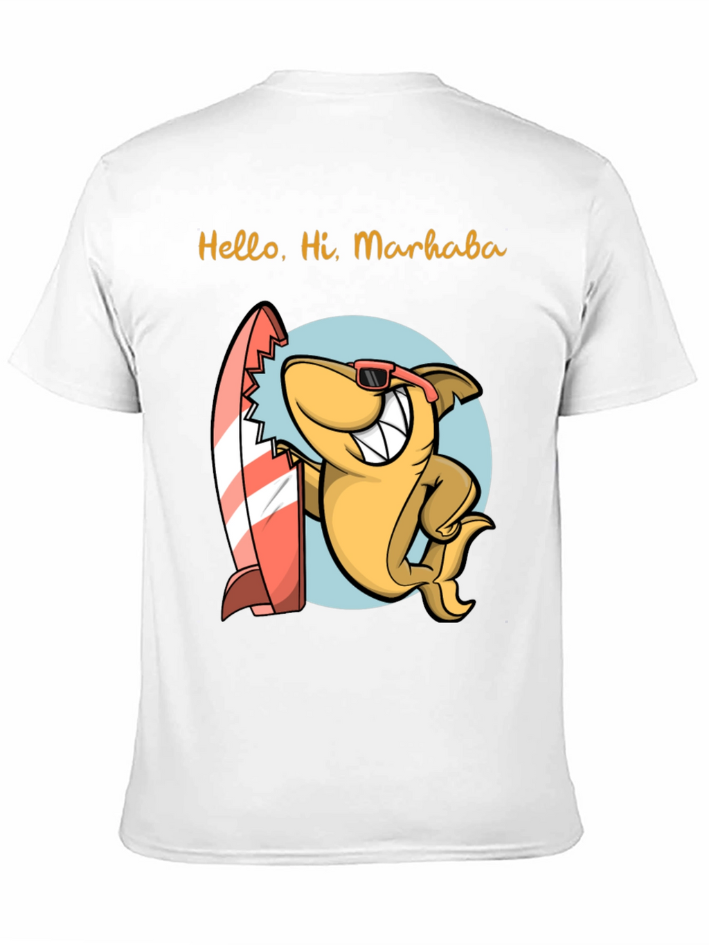 Surfing Shark Graphic Tee - Hello Hi Marhaba